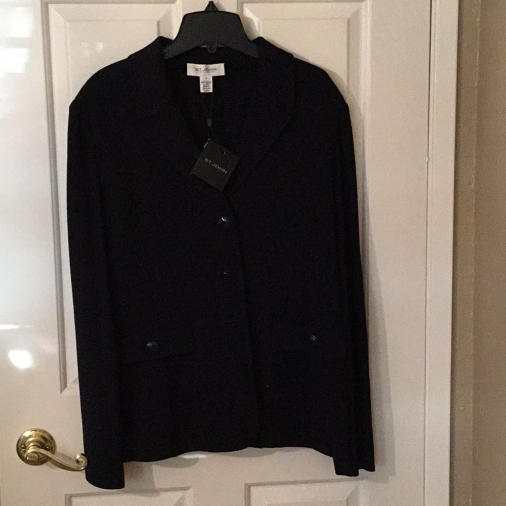 St.John’s Navy Knit Blazer